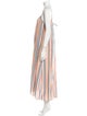 Pink Chicken Striped Long Dress