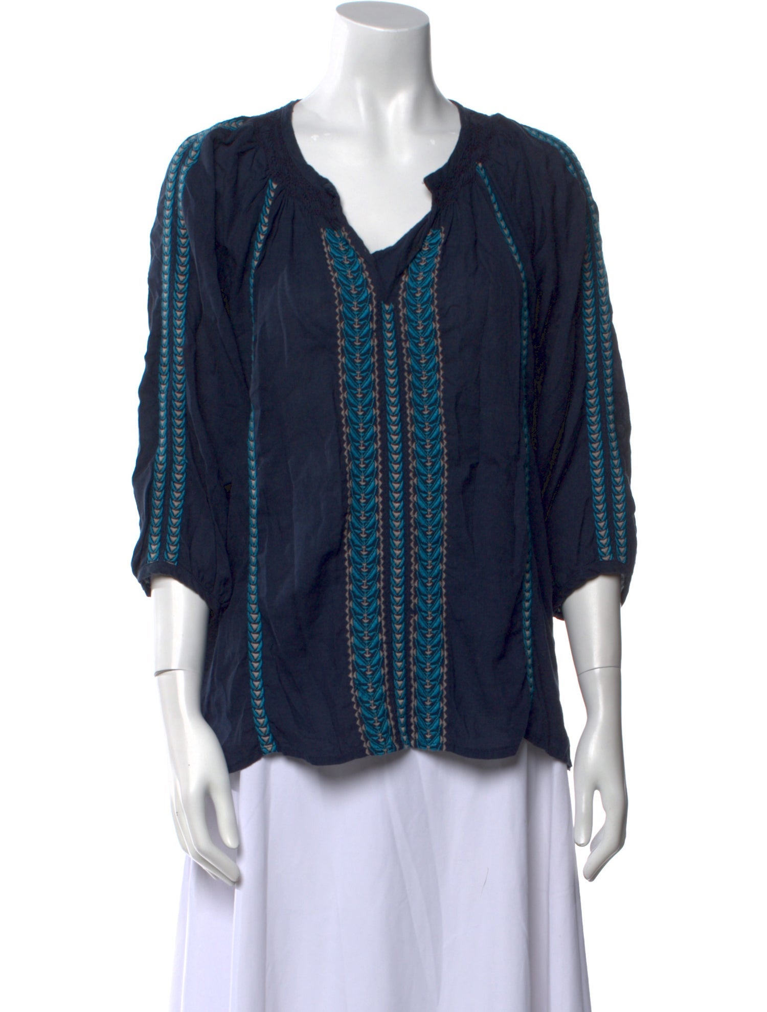 Pink Chicken Printed V-Neck Blouse