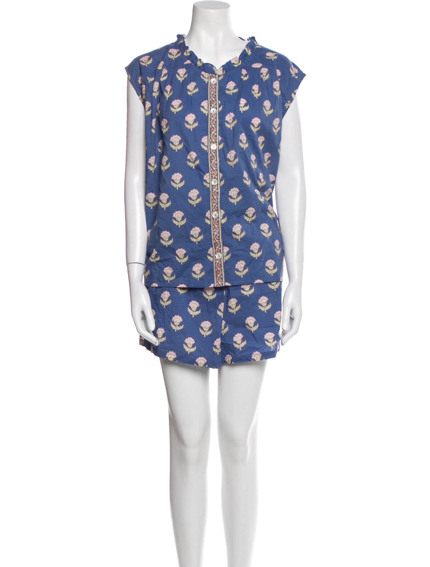 Pink Chicken Floral Print Short Set w/ Tags