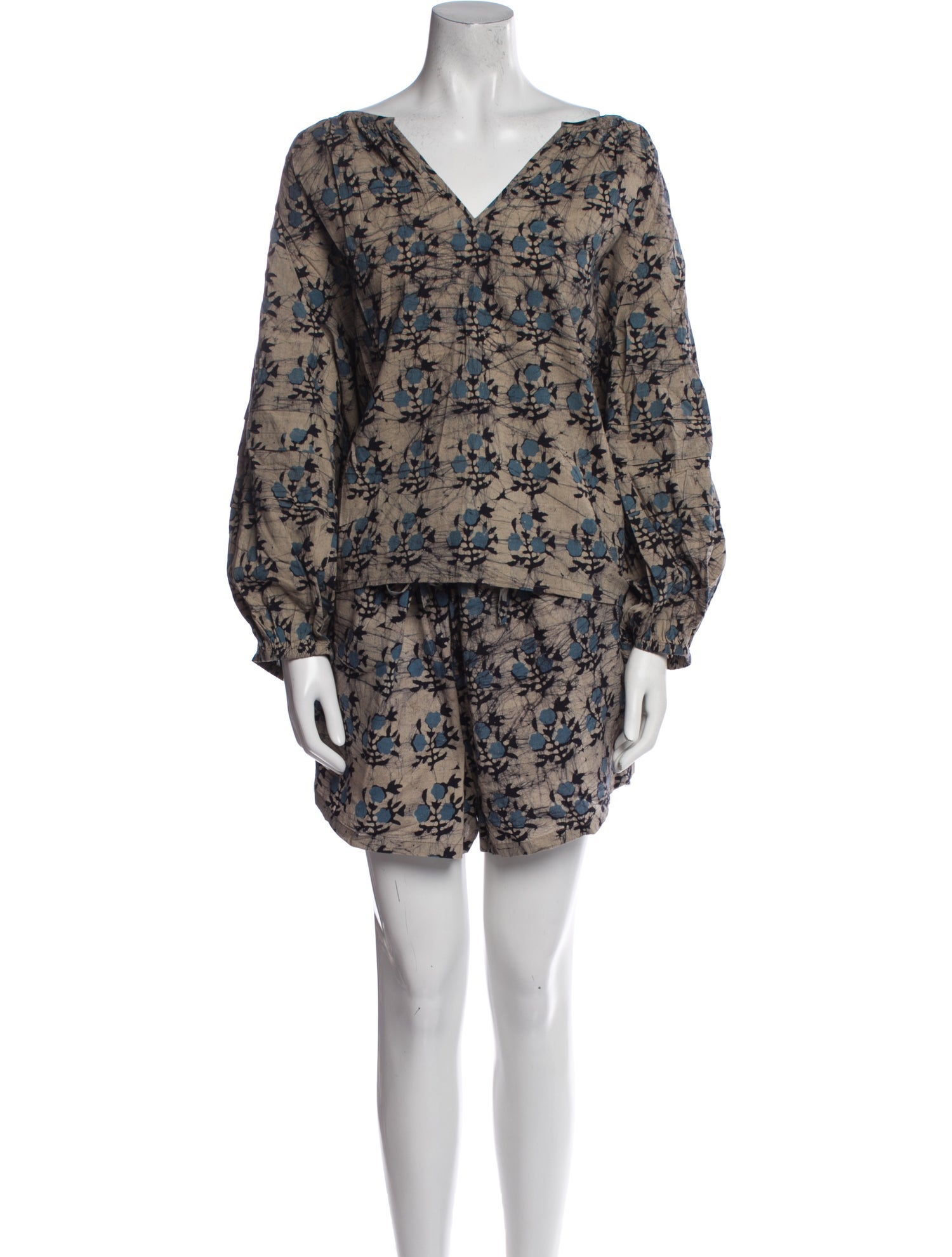 Pink Chicken Floral Print Short Set