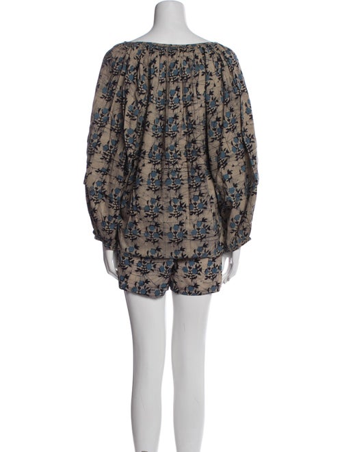 Pink Chicken Floral Print Short Set