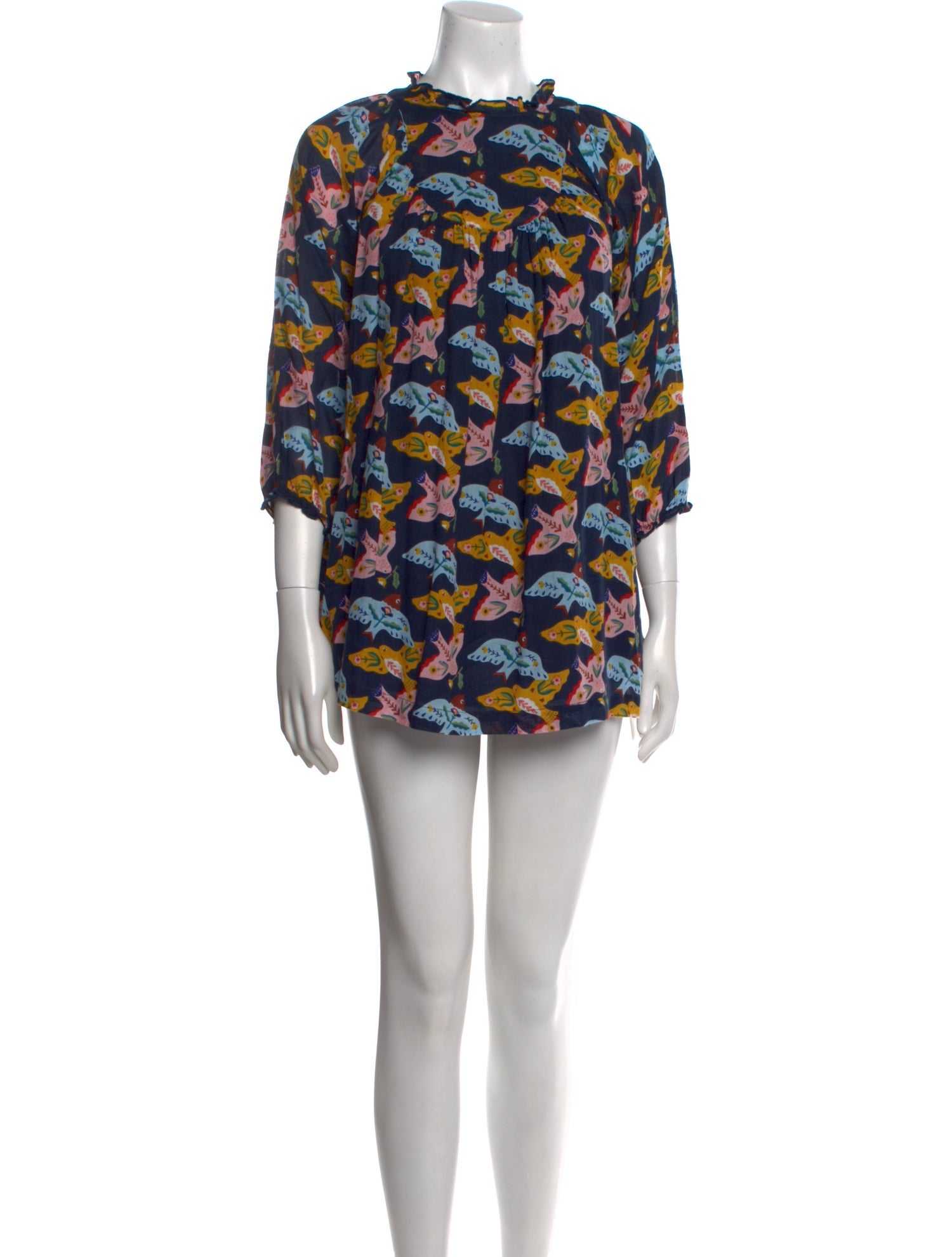 Pink Chicken Printed Mini Dress