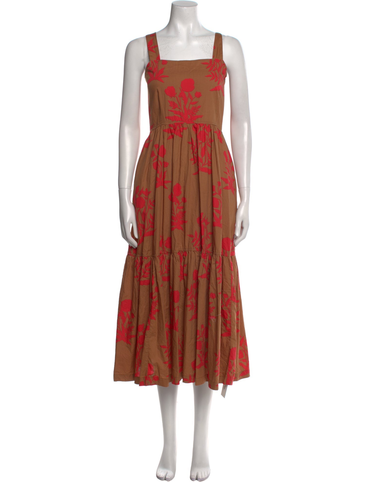 Pink Chicken Printed Midi Length Dress