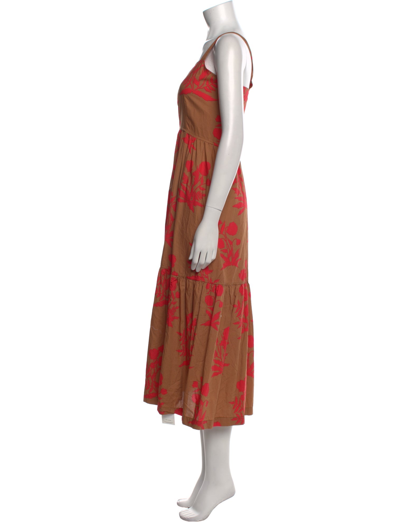 Pink Chicken Printed Midi Length Dress