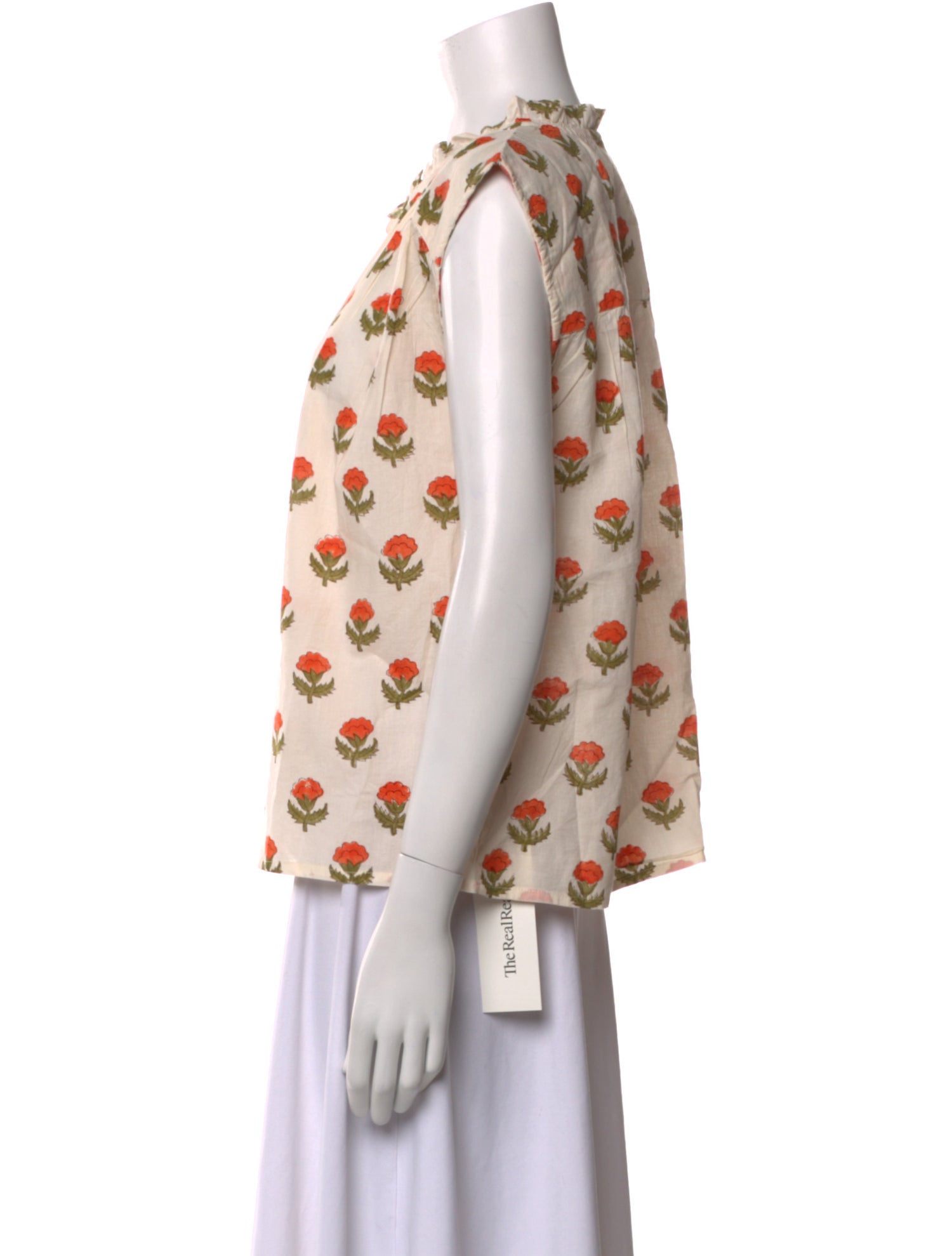 Pink Chicken Printed Mock Neck Blouse w/ Tags