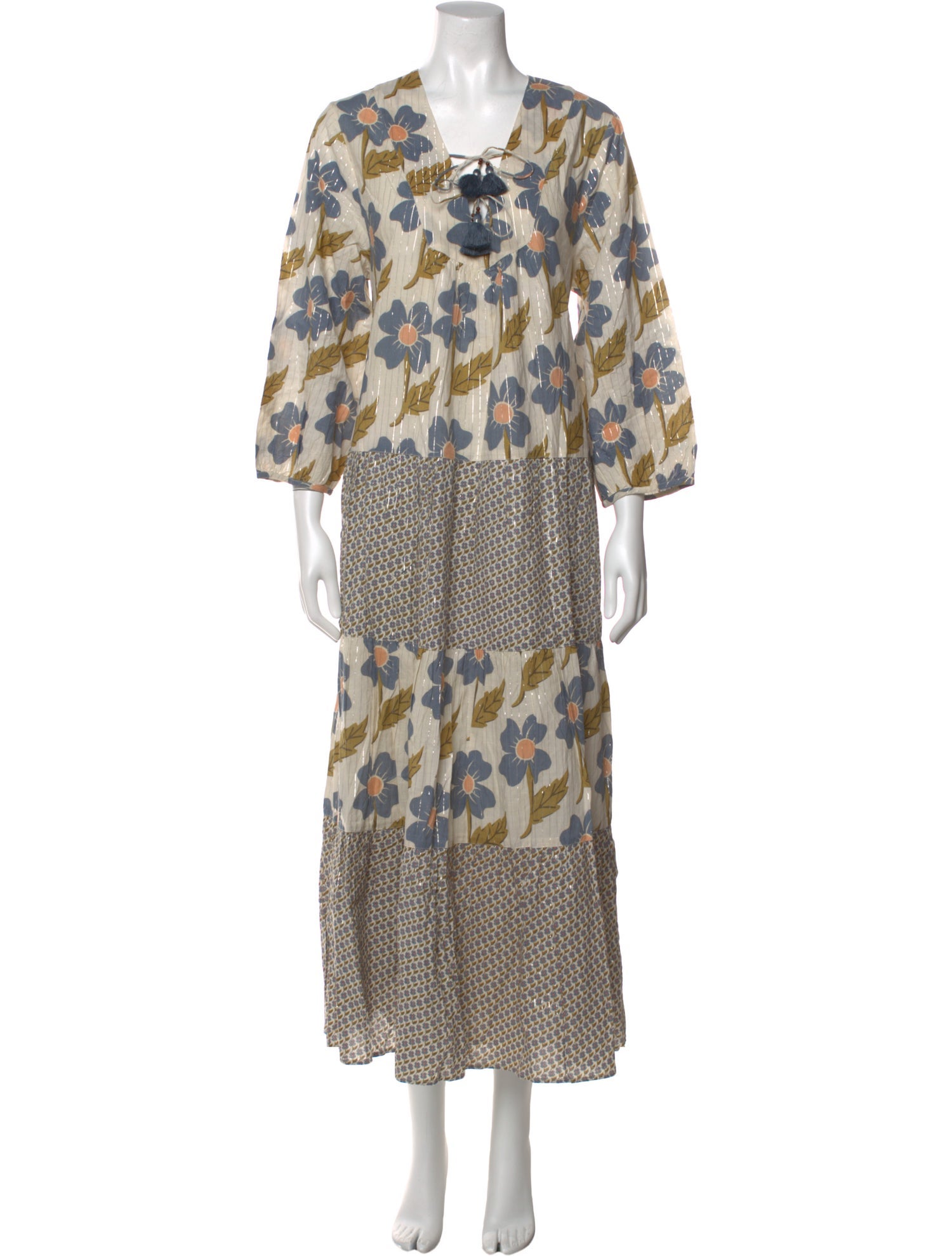 Pink Chicken Printed Long Dress