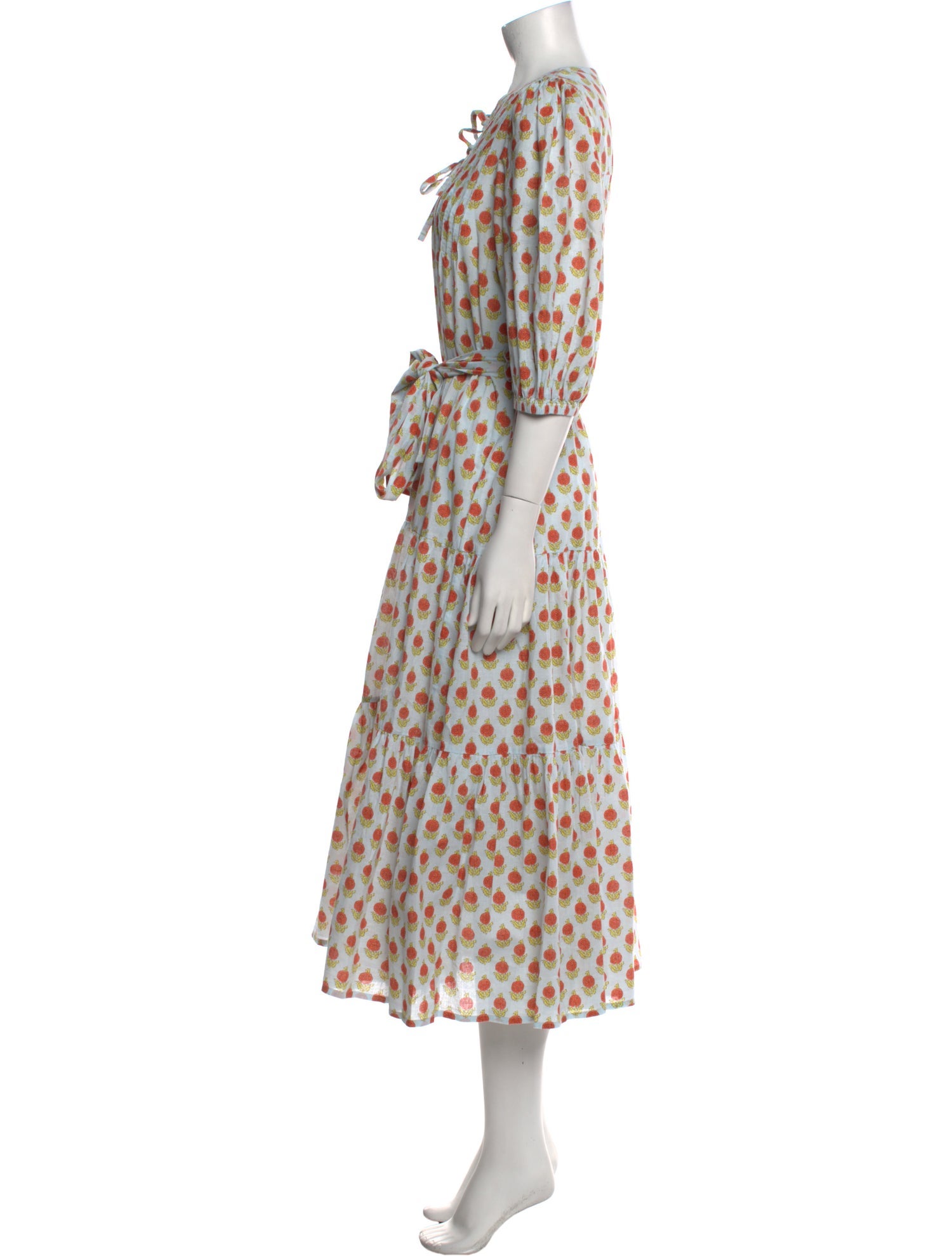 Pink Chicken Printed Long Dress