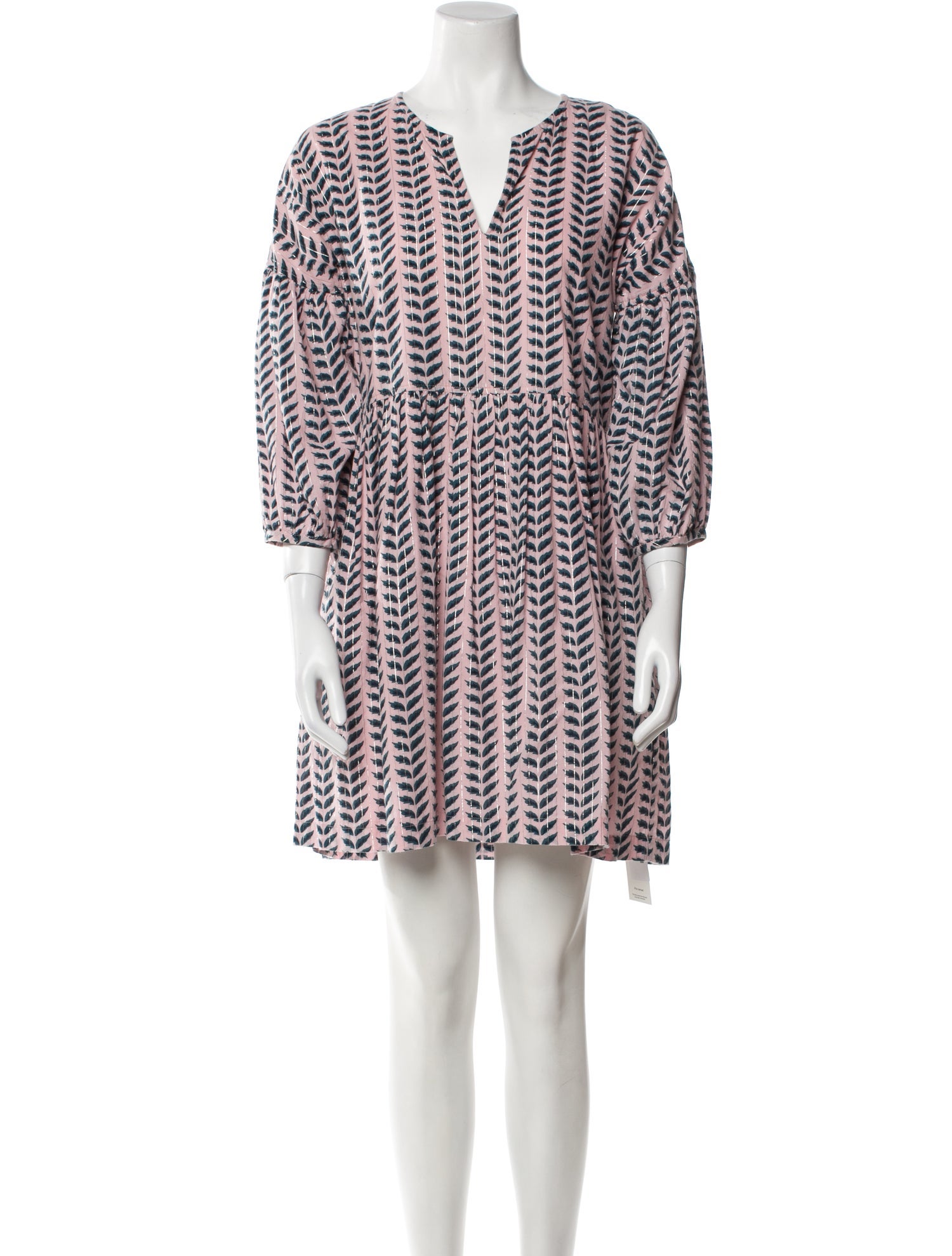 Pink Chicken Printed Mini Dress