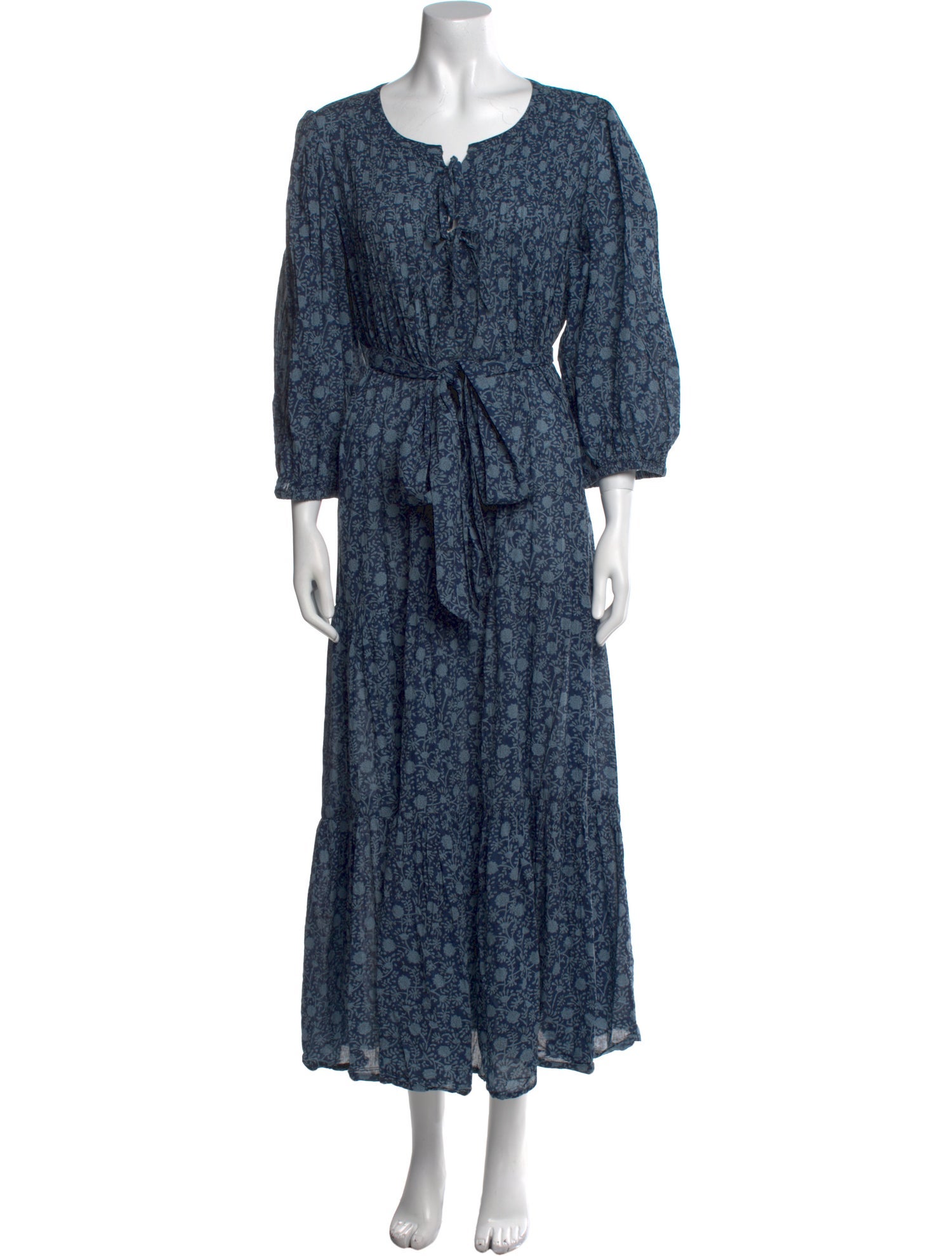 Pink Chicken Floral Print Long Dress