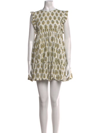 Pink Chicken Printed Mini Dress