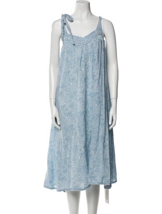 Pink Chicken Printed Midi Length Dress