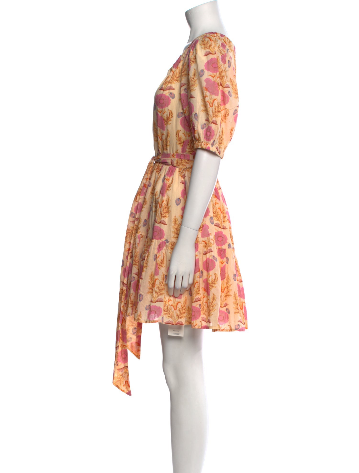 Pink Chicken Floral Print Mini Dress