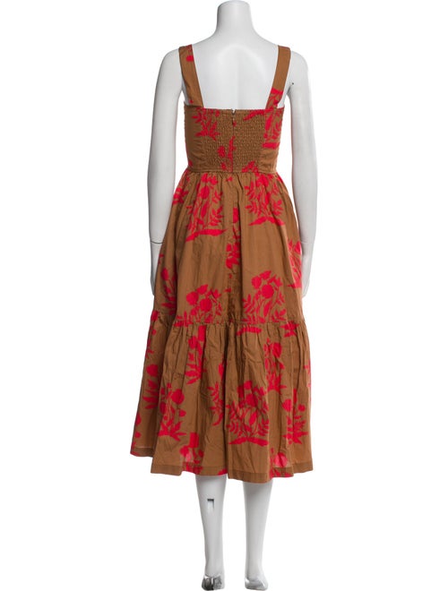 Pink Chicken Printed Midi Length Dress