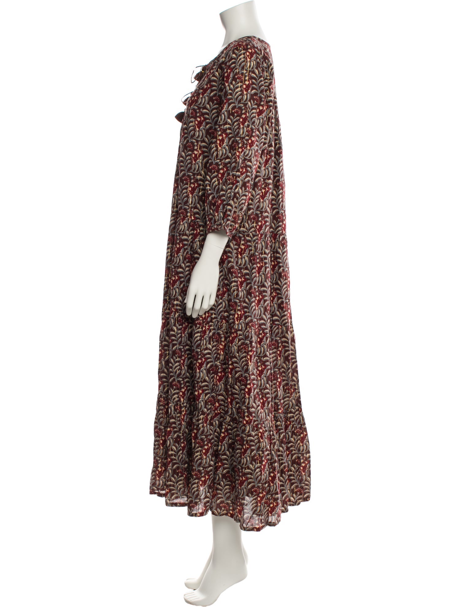 Pink Chicken Printed Long Dress