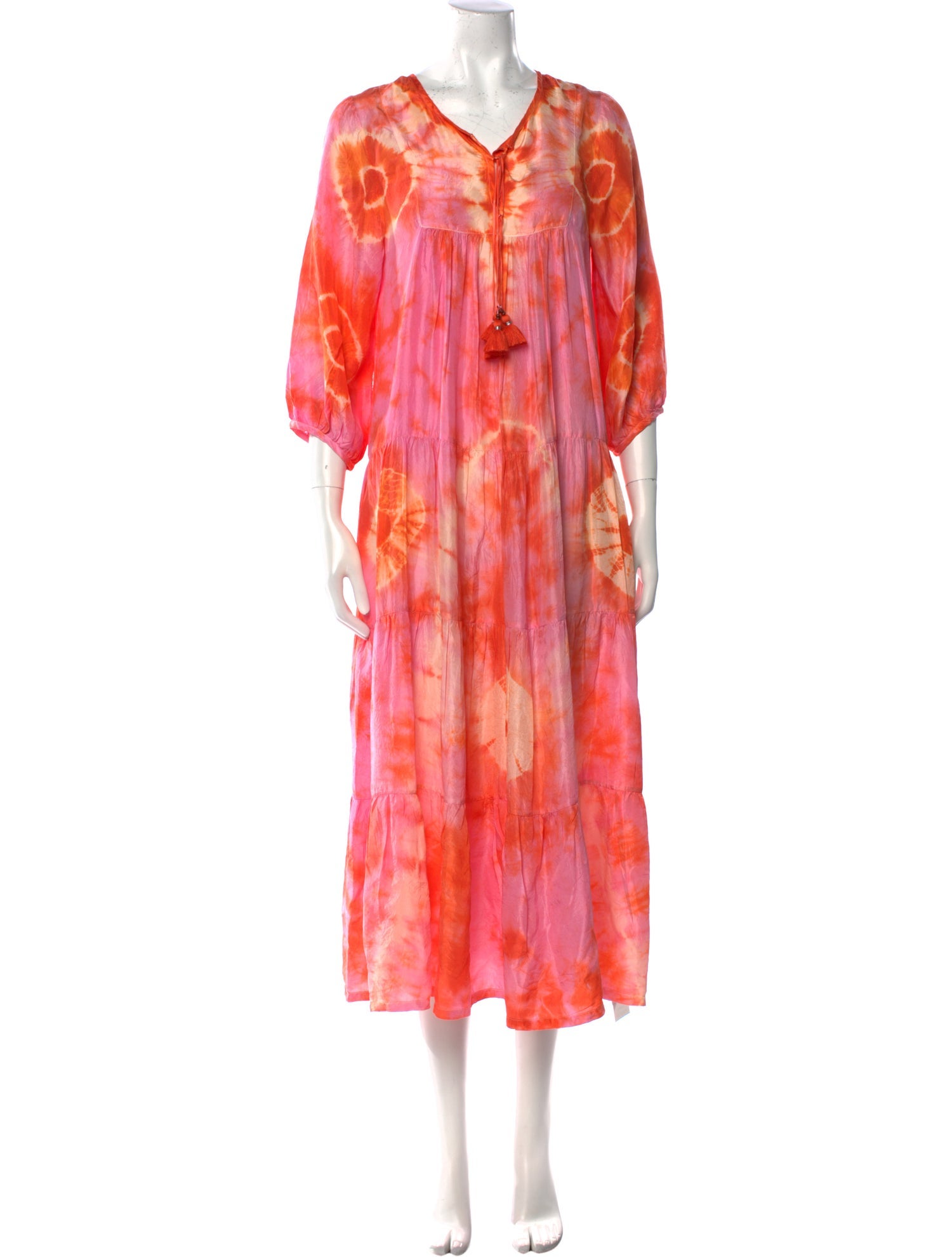 Pink Chicken Silk Long Dress