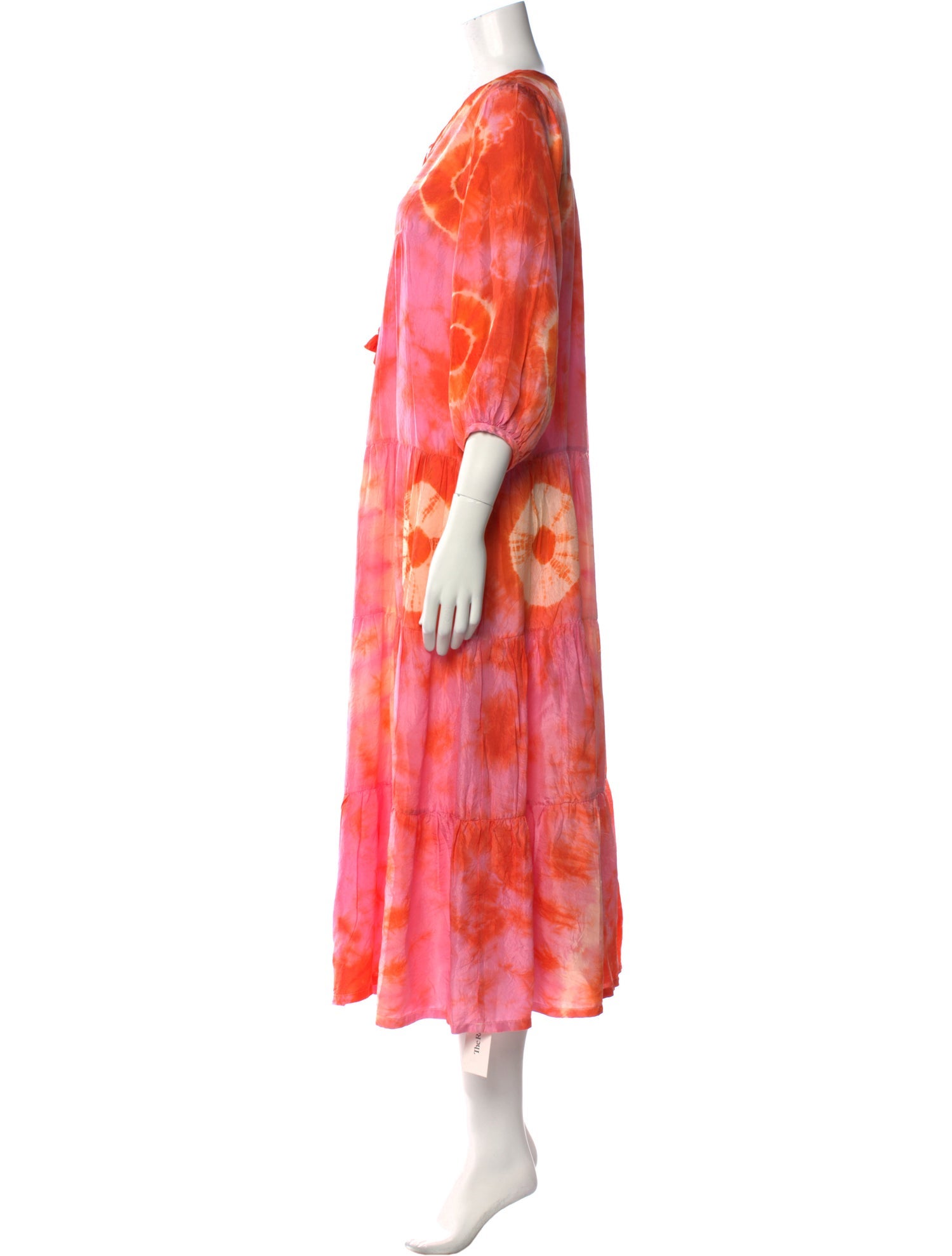 Pink Chicken Silk Long Dress