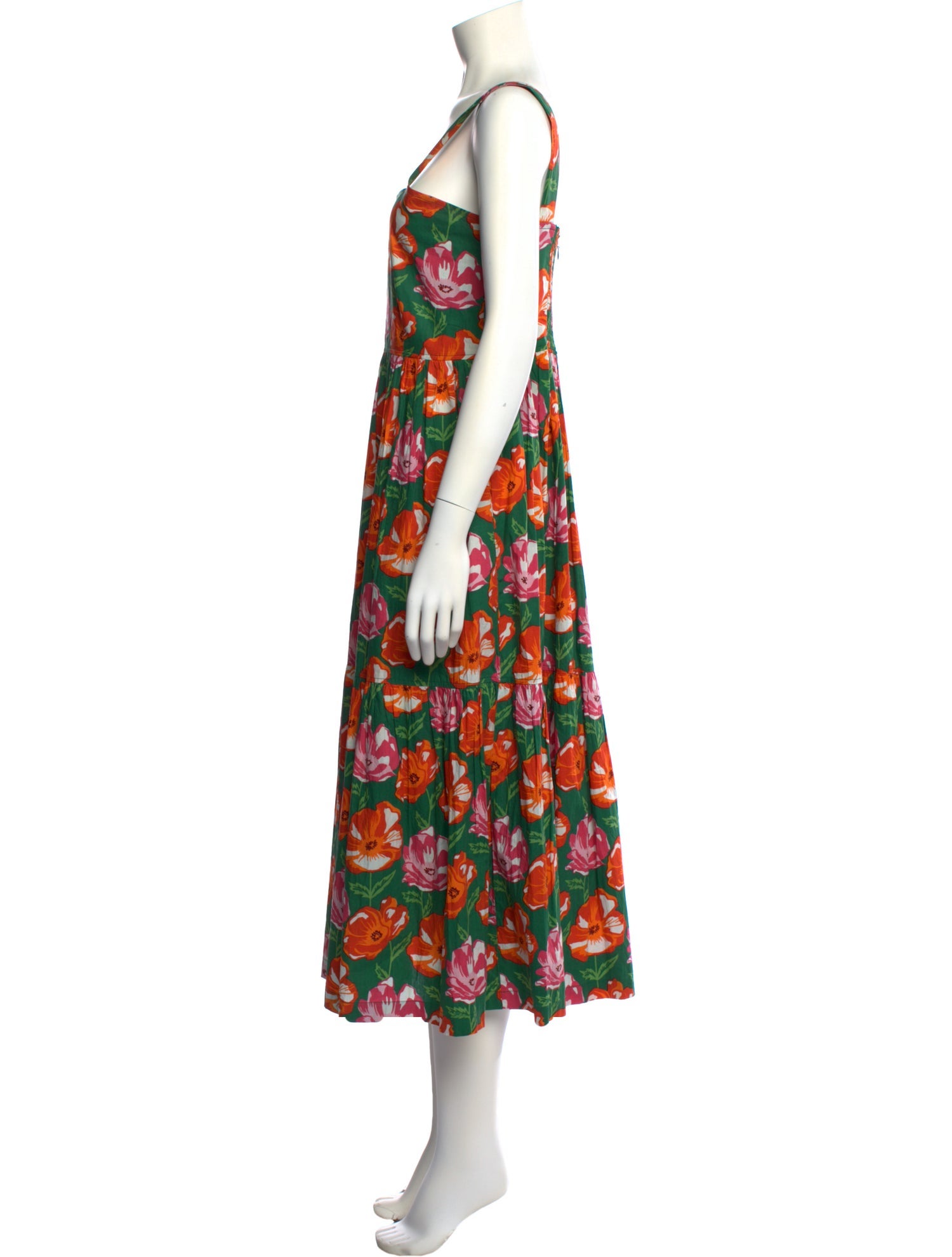 Pink Chicken Floral Print Long Dress