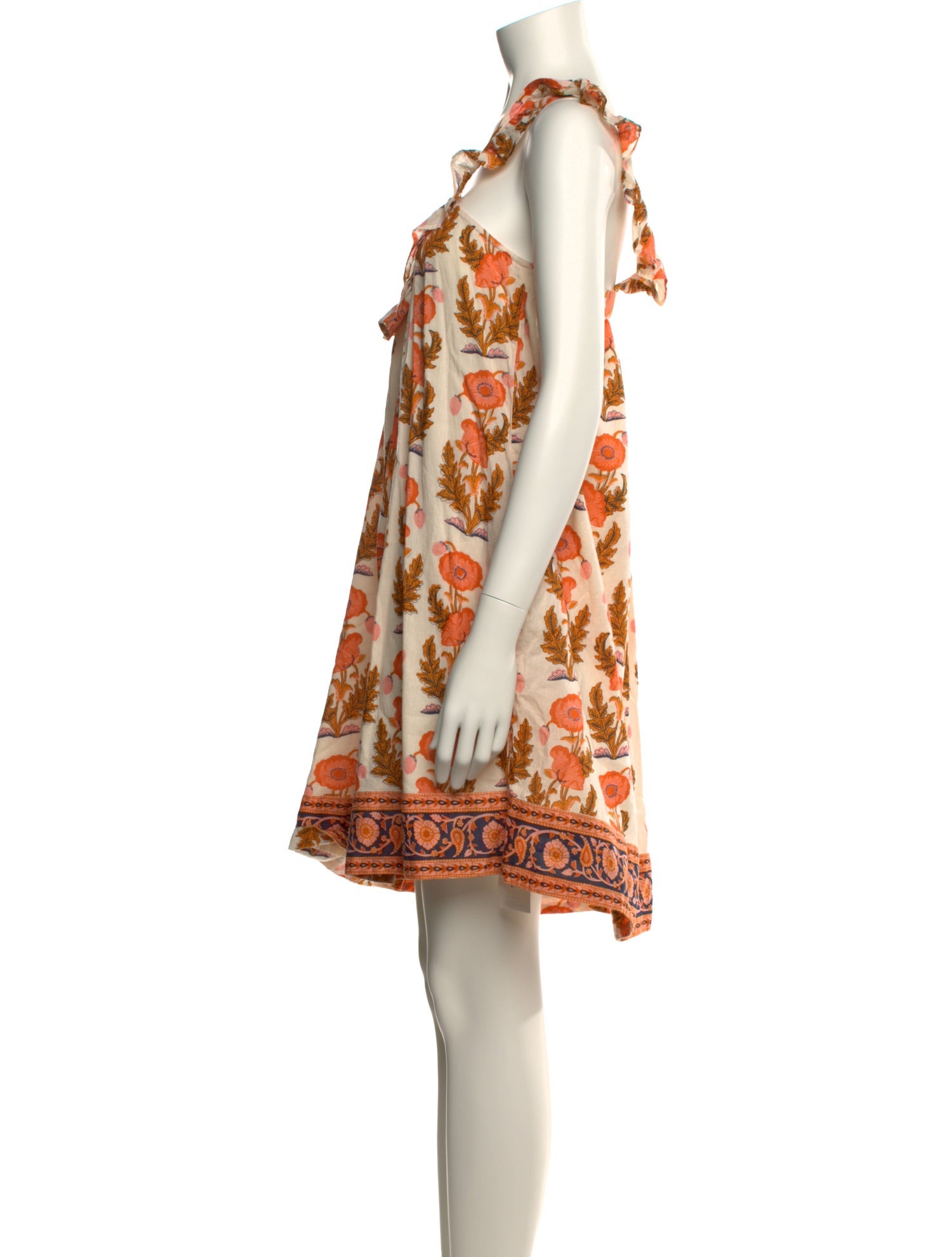 Pink Chicken Printed Knee-Length Dress