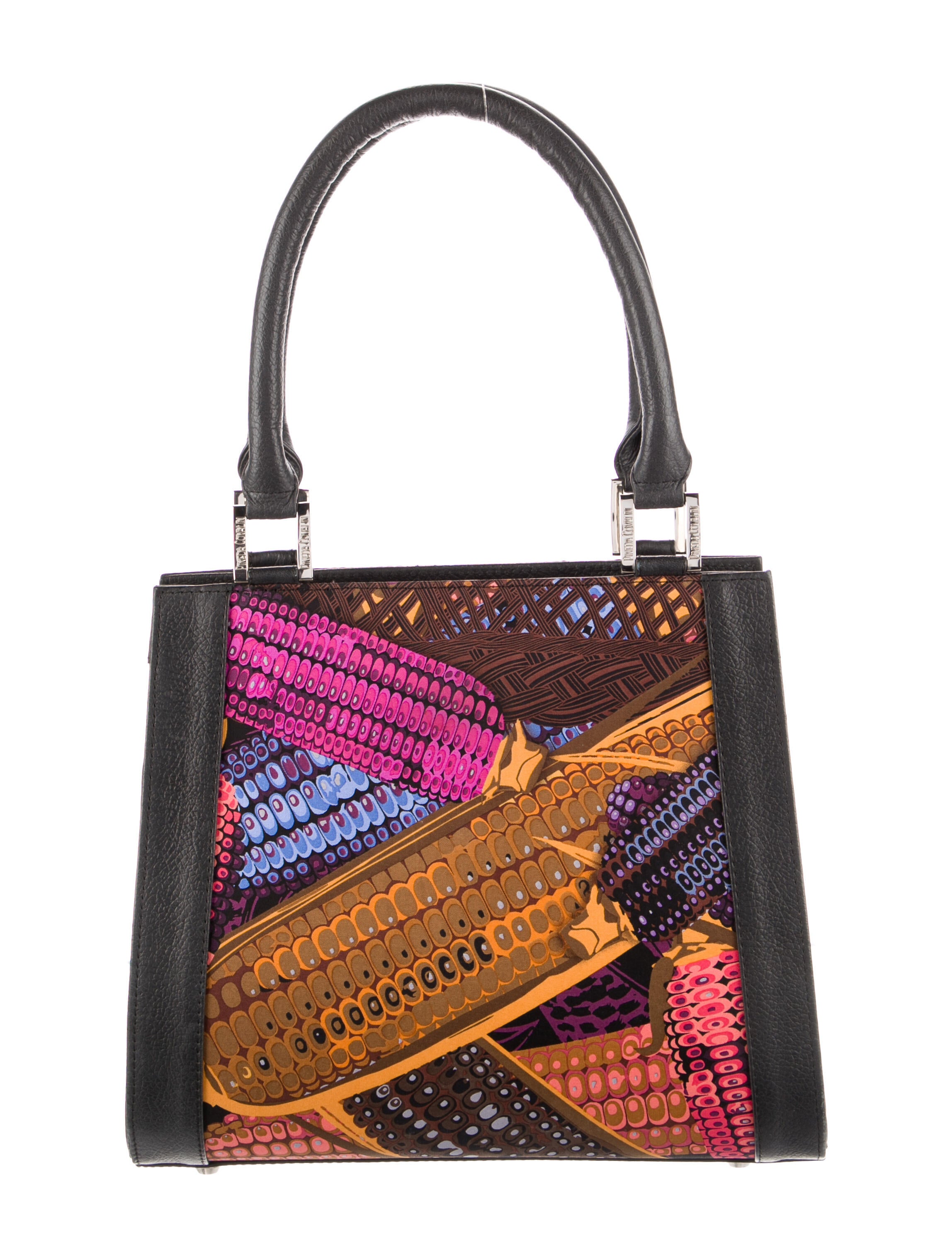 Pineda Covalin Leather Trimmed Shoulder Bag - Orange Shoulder Bags 