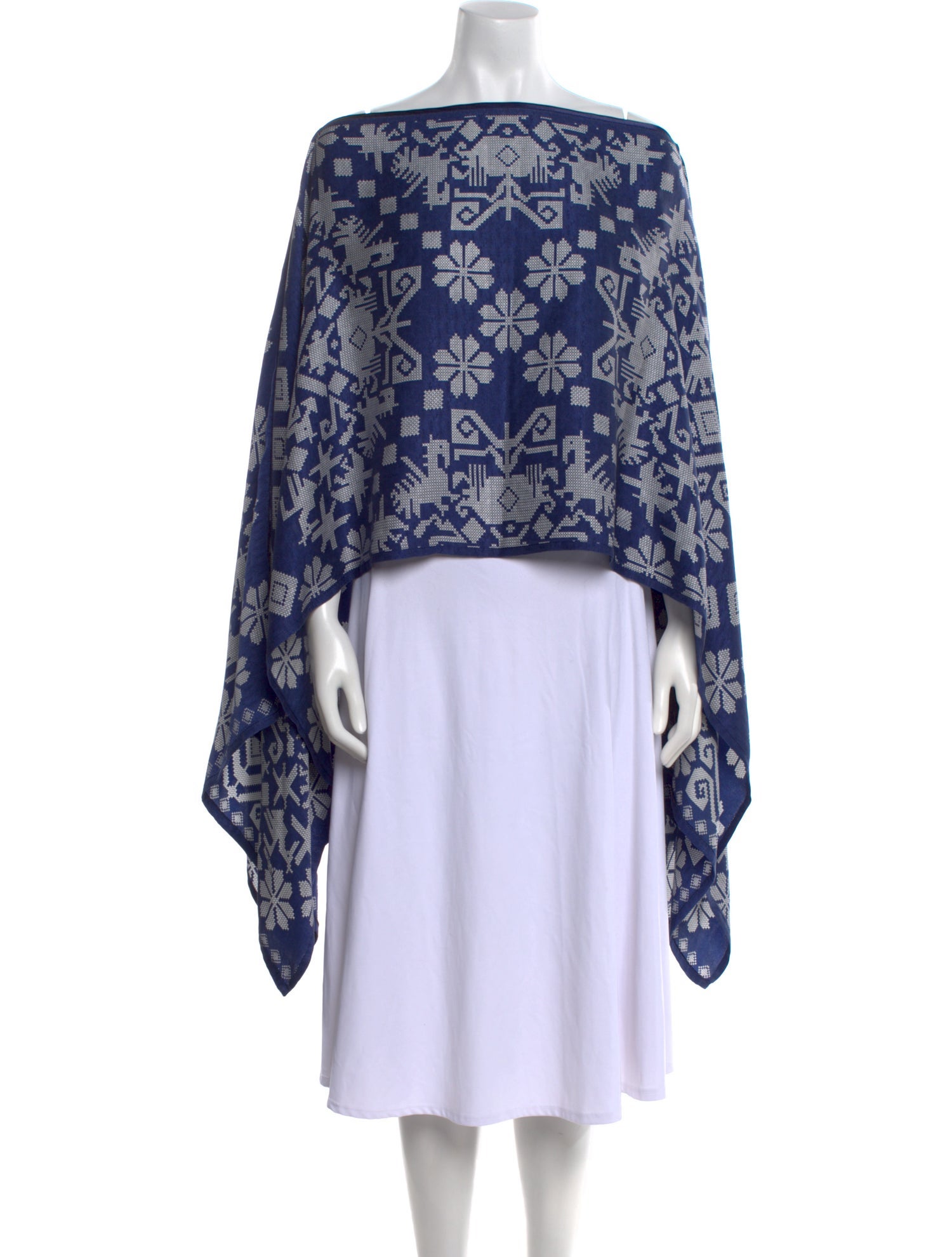 Pineda Covalin Silk Printed Poncho