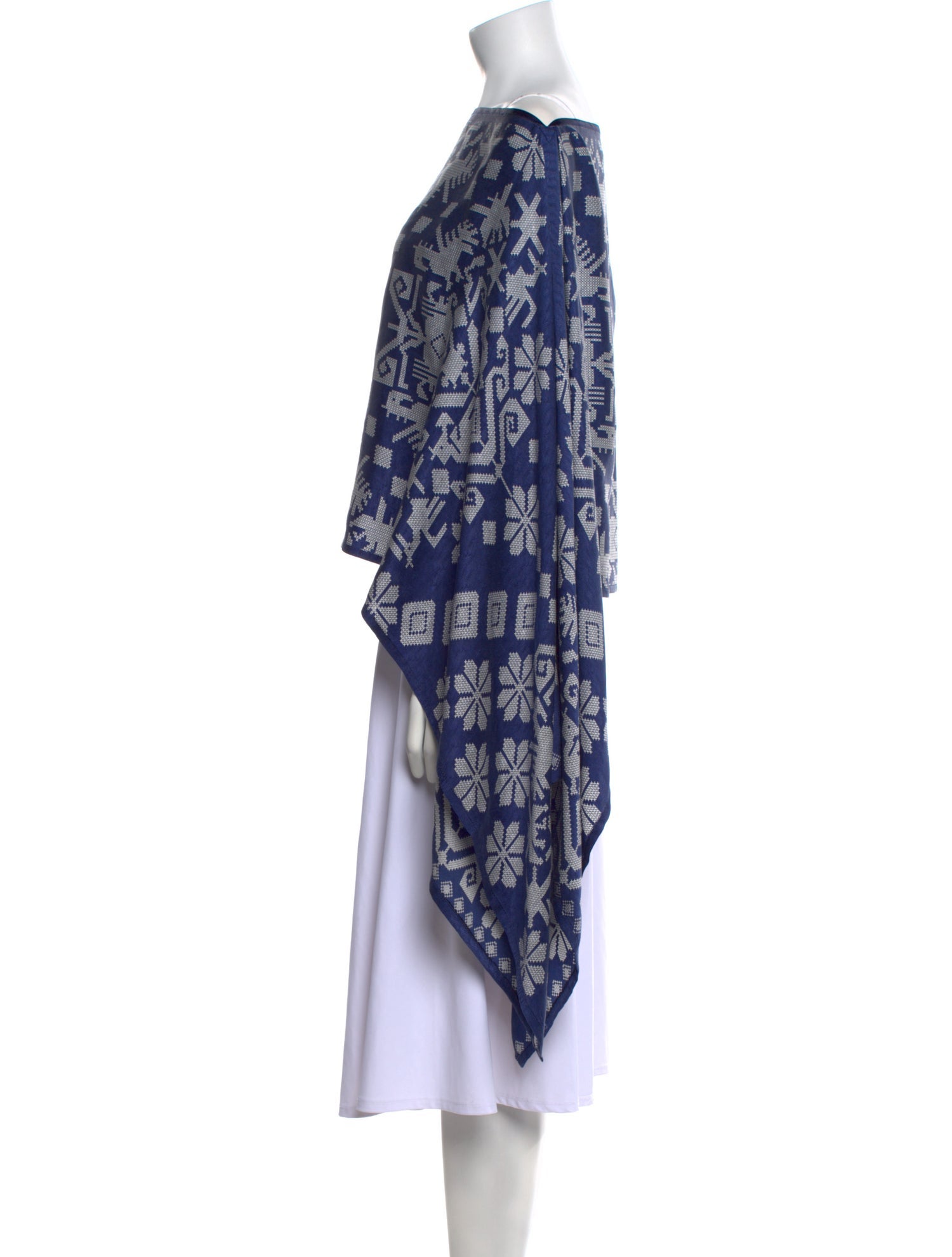 Pineda Covalin Silk Printed Poncho