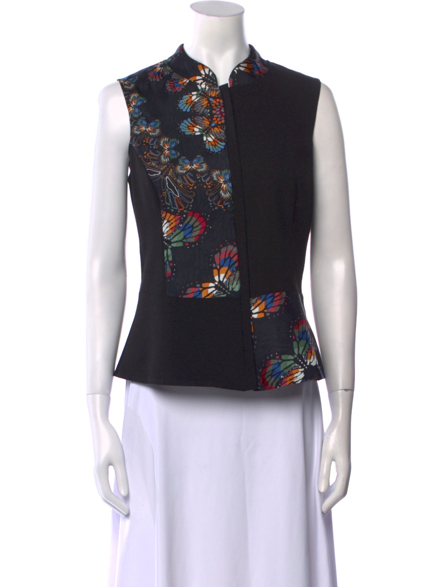 Pineda Covalin Floral Print Mock Neck Top