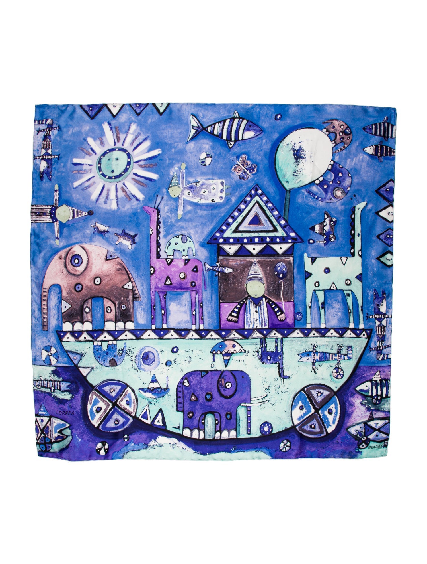 Pineda Covalin Silk Printed Scarf