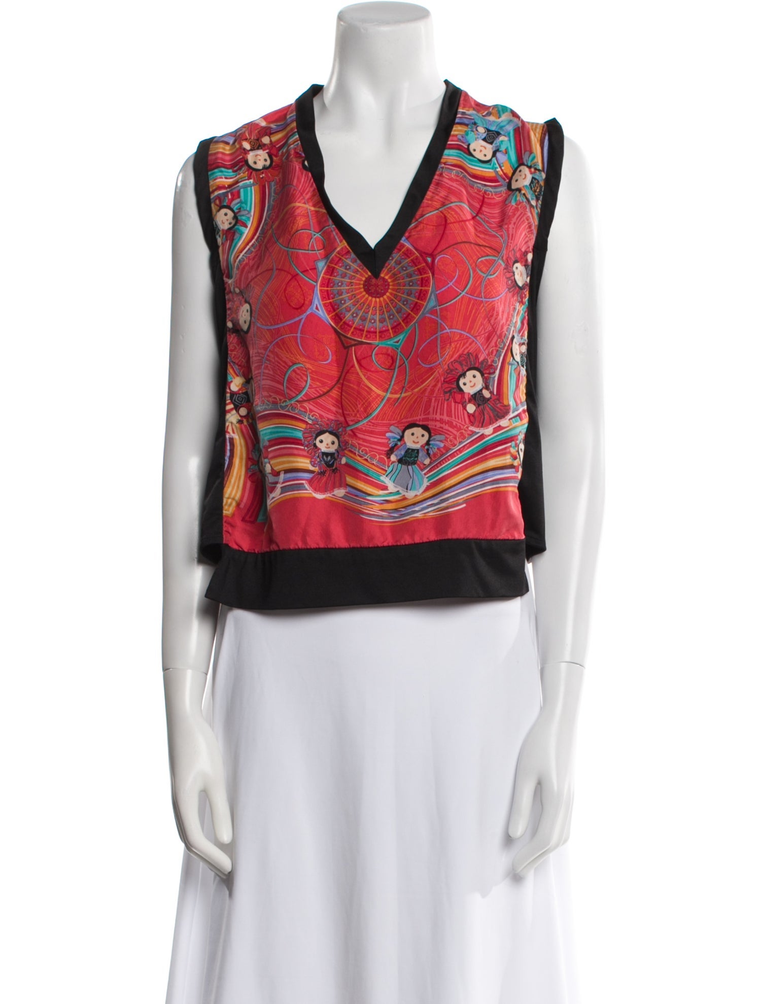Pineda Covalin Printed V-Neck Top