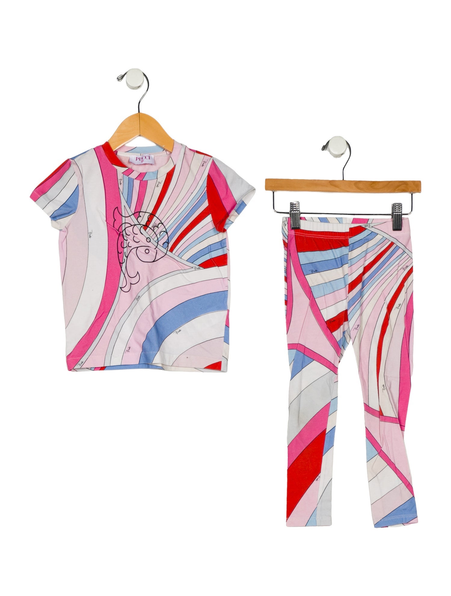 Pucci Junior kid's girl's pattern print pajama set