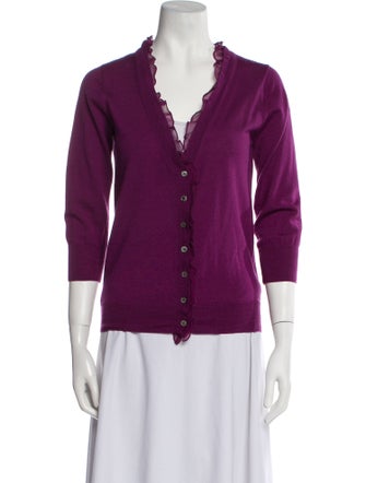 Pure Collection Wool V-Neck Sweater