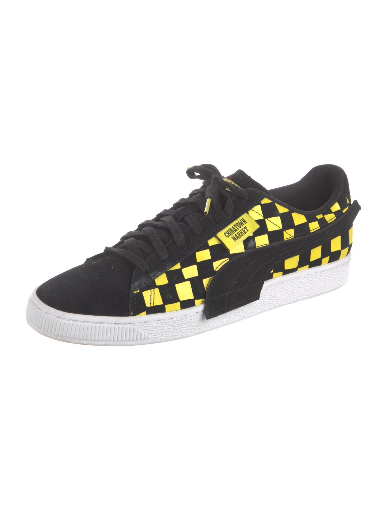 PUMA x CHINATOWN MARKET Suede Plaid Print Sneakers