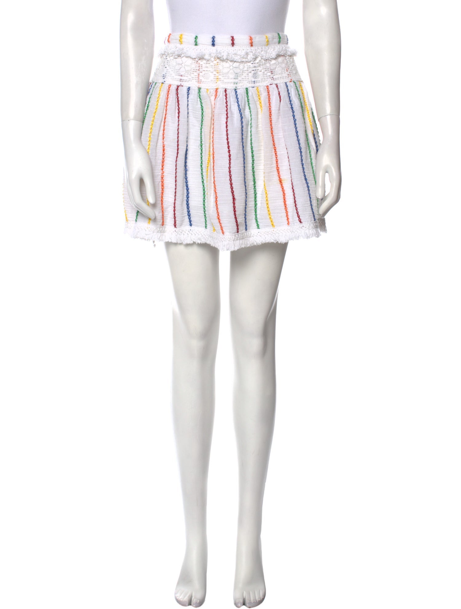 Place Nationale Striped Mini Skirt