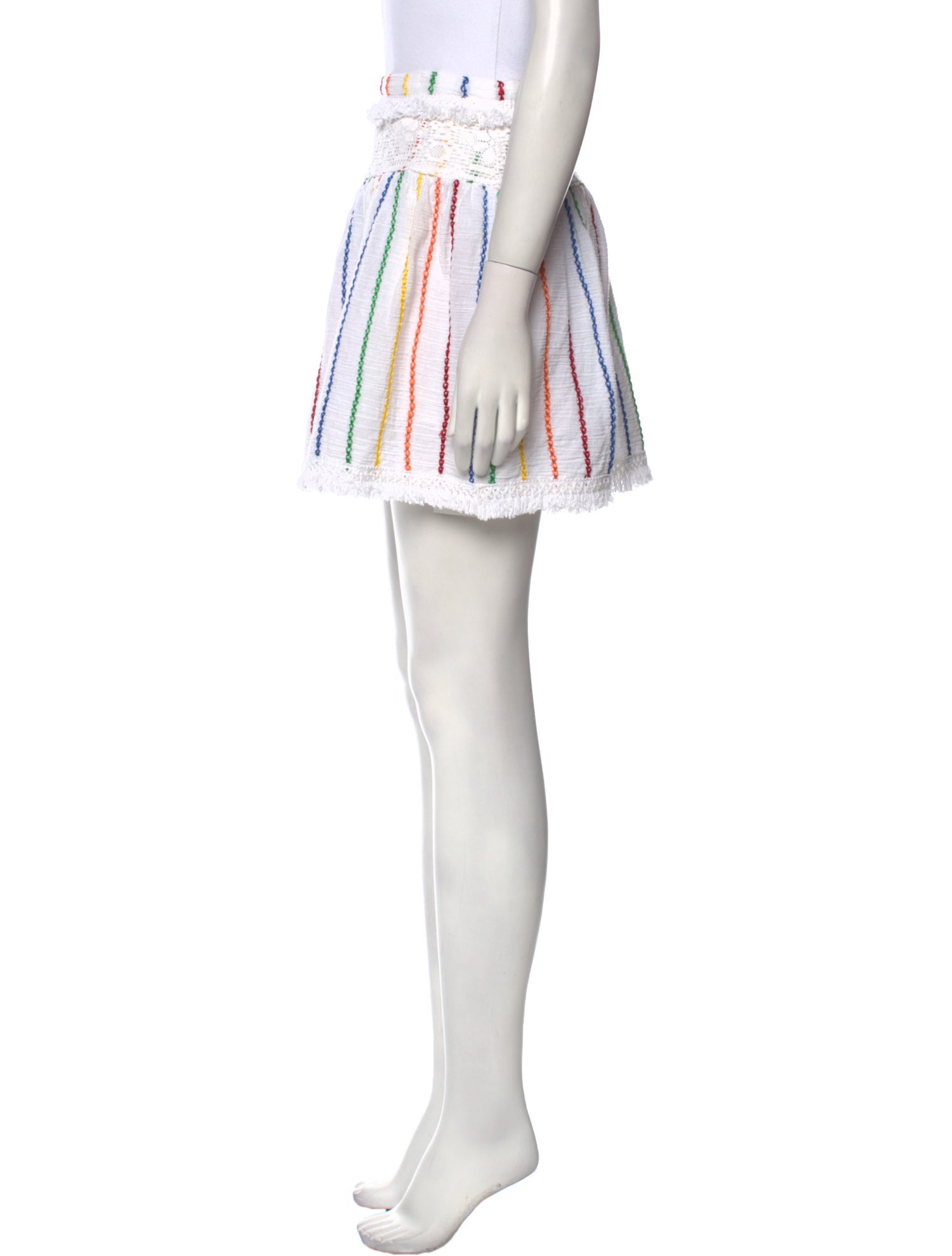 Place Nationale Striped Mini Skirt