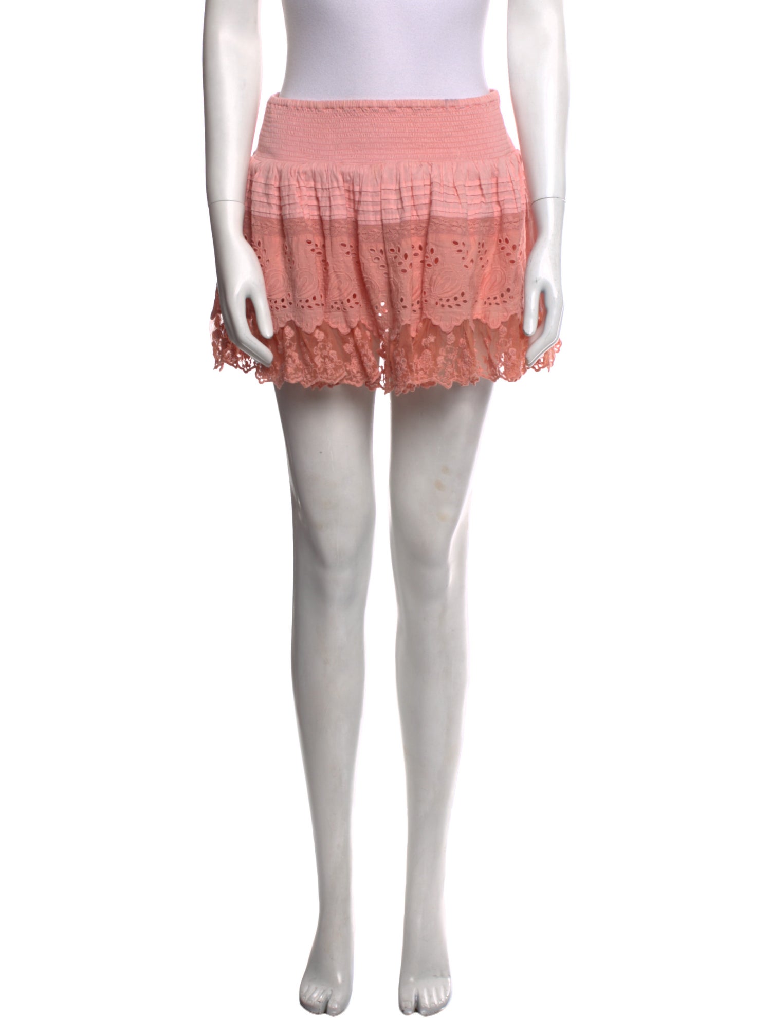 Place Nationale Colorblock Pattern Mini Skirt