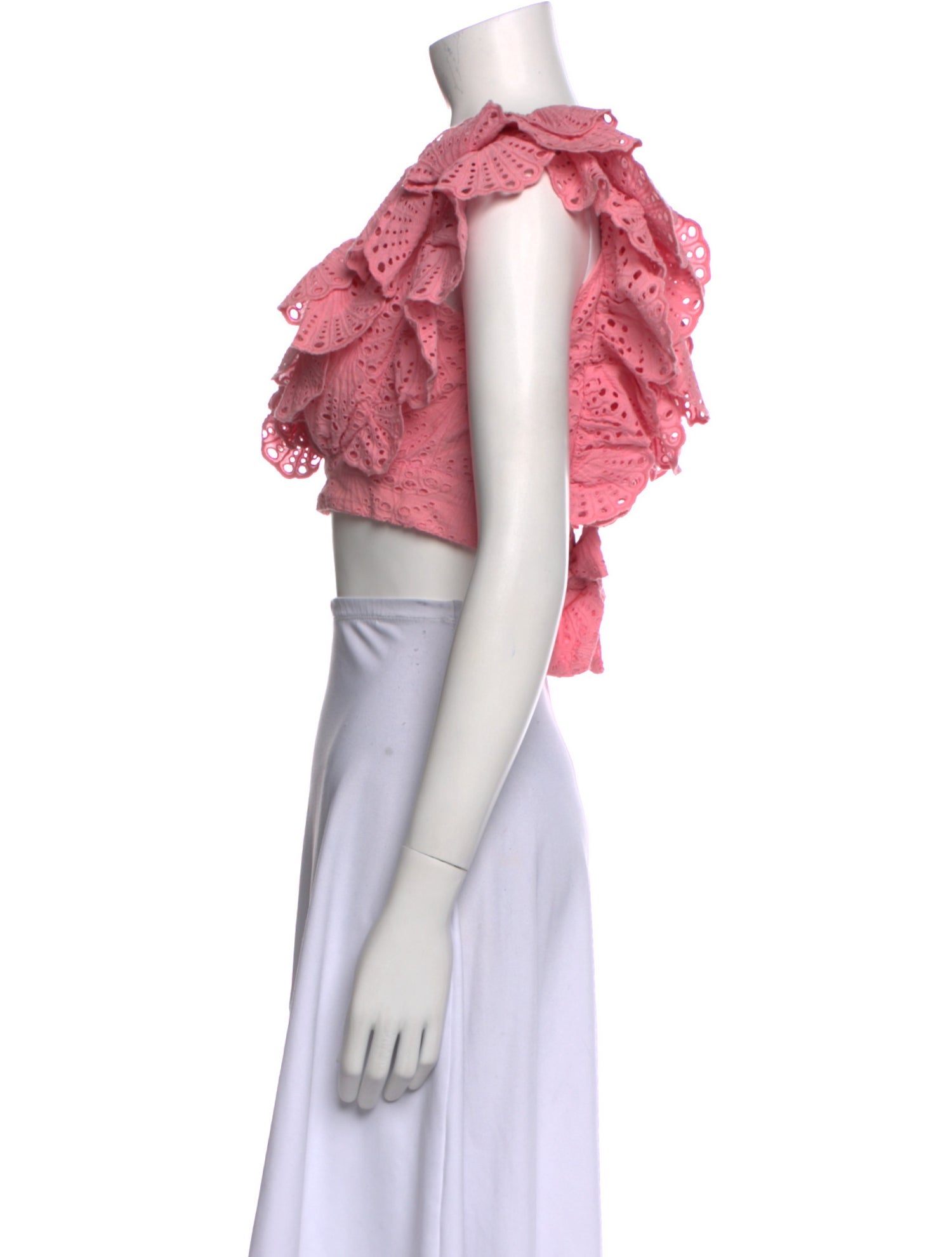 Place Nationale V-Neck Short Sleeve Crop Top