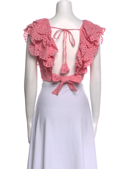 Place Nationale V-Neck Short Sleeve Crop Top