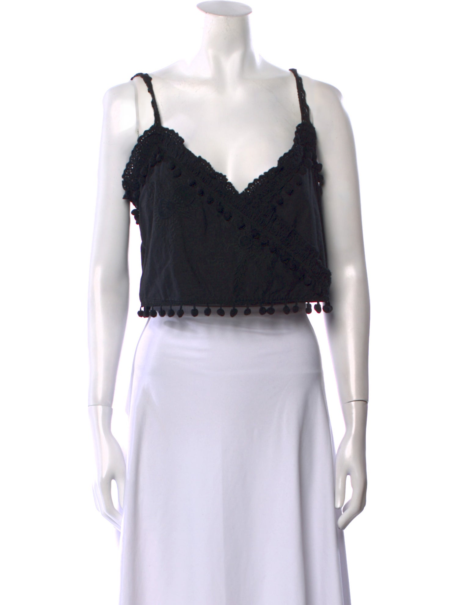 Place Nationale V-Neck Sleeveless Crop Top