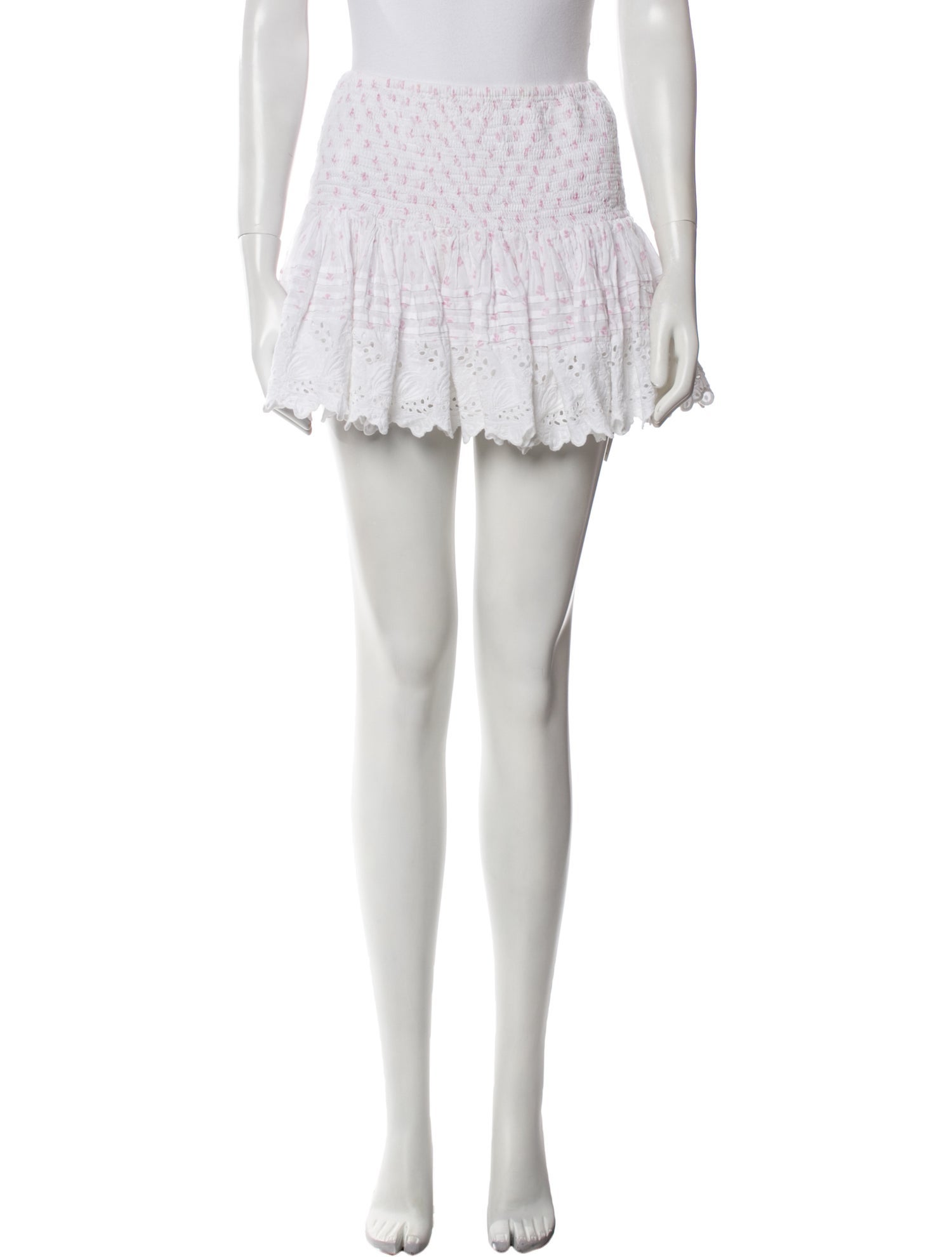 Place Nationale Lace Pattern Mini Skirt