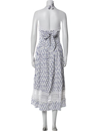 Place Nationale Striped Midi Length Dress