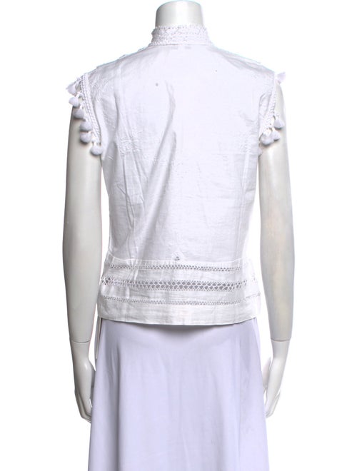 Place Nationale Tie Neck Sleeveless Crop Top