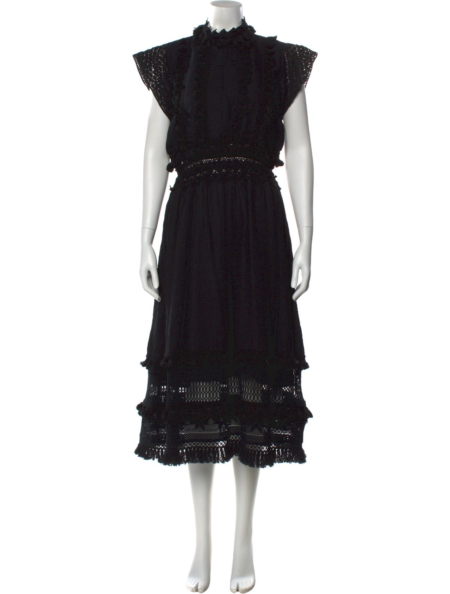 Place Nationale Mock Neck Long Dress