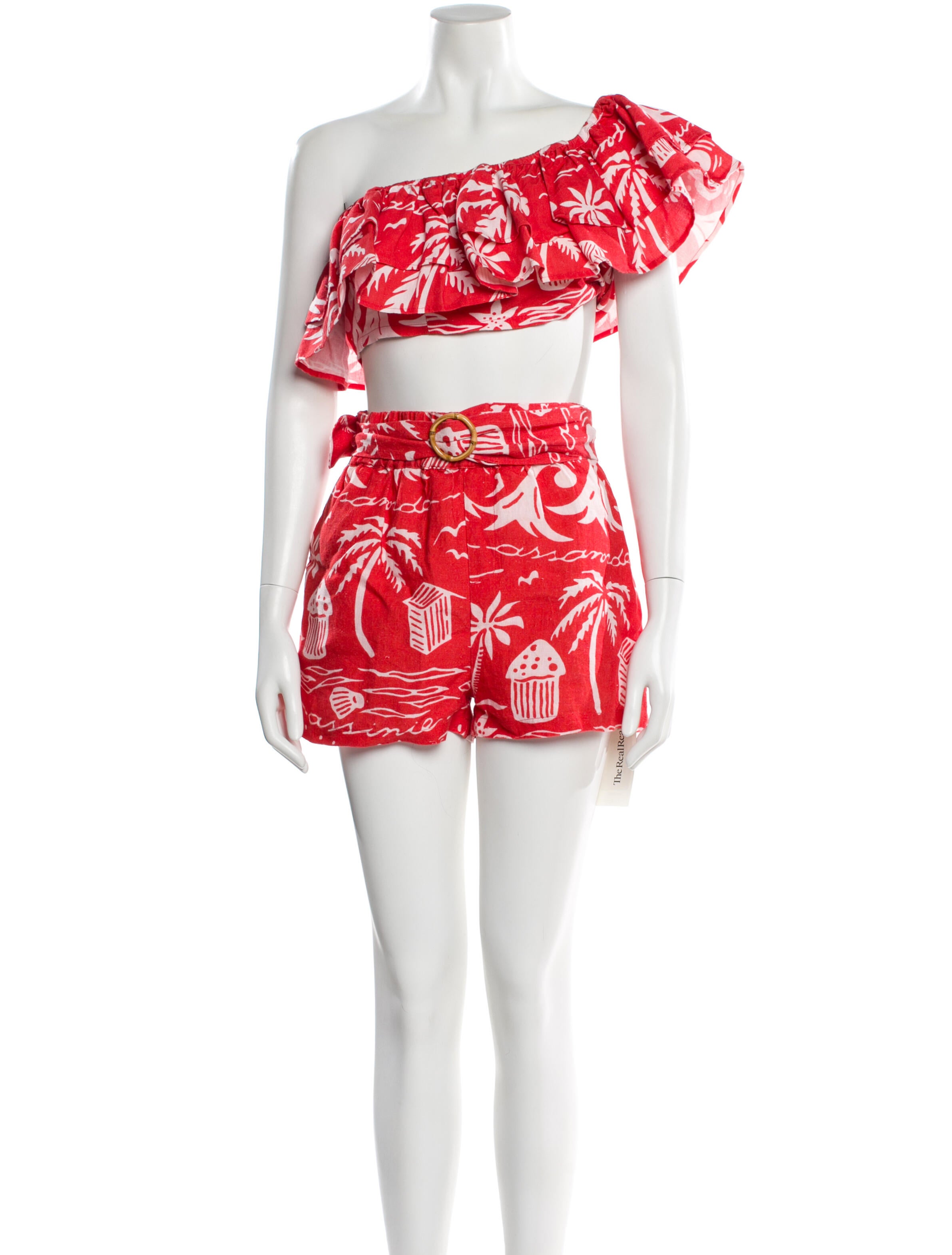 Place Nationale Linen Printed Short Set