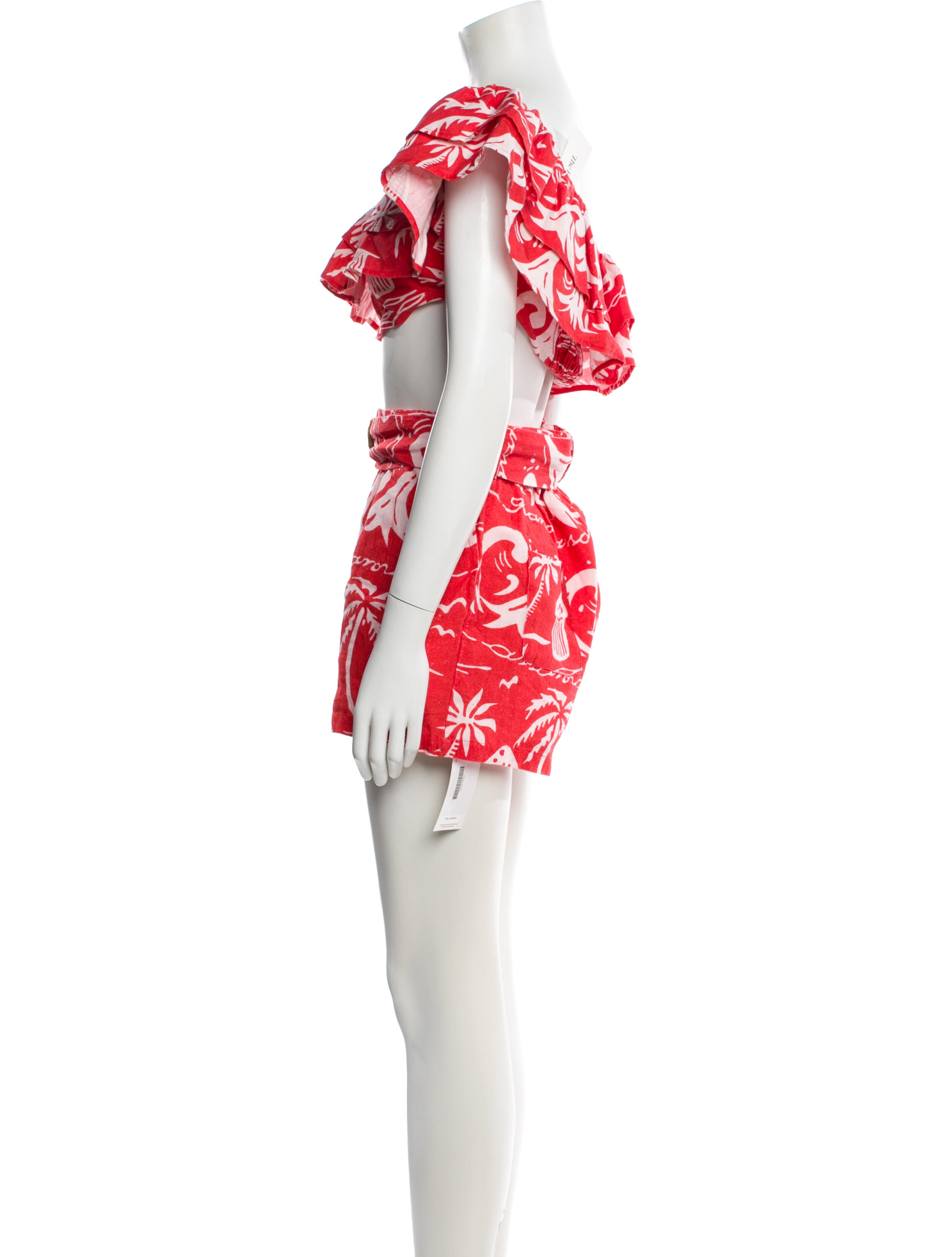 Place Nationale Linen Printed Short Set