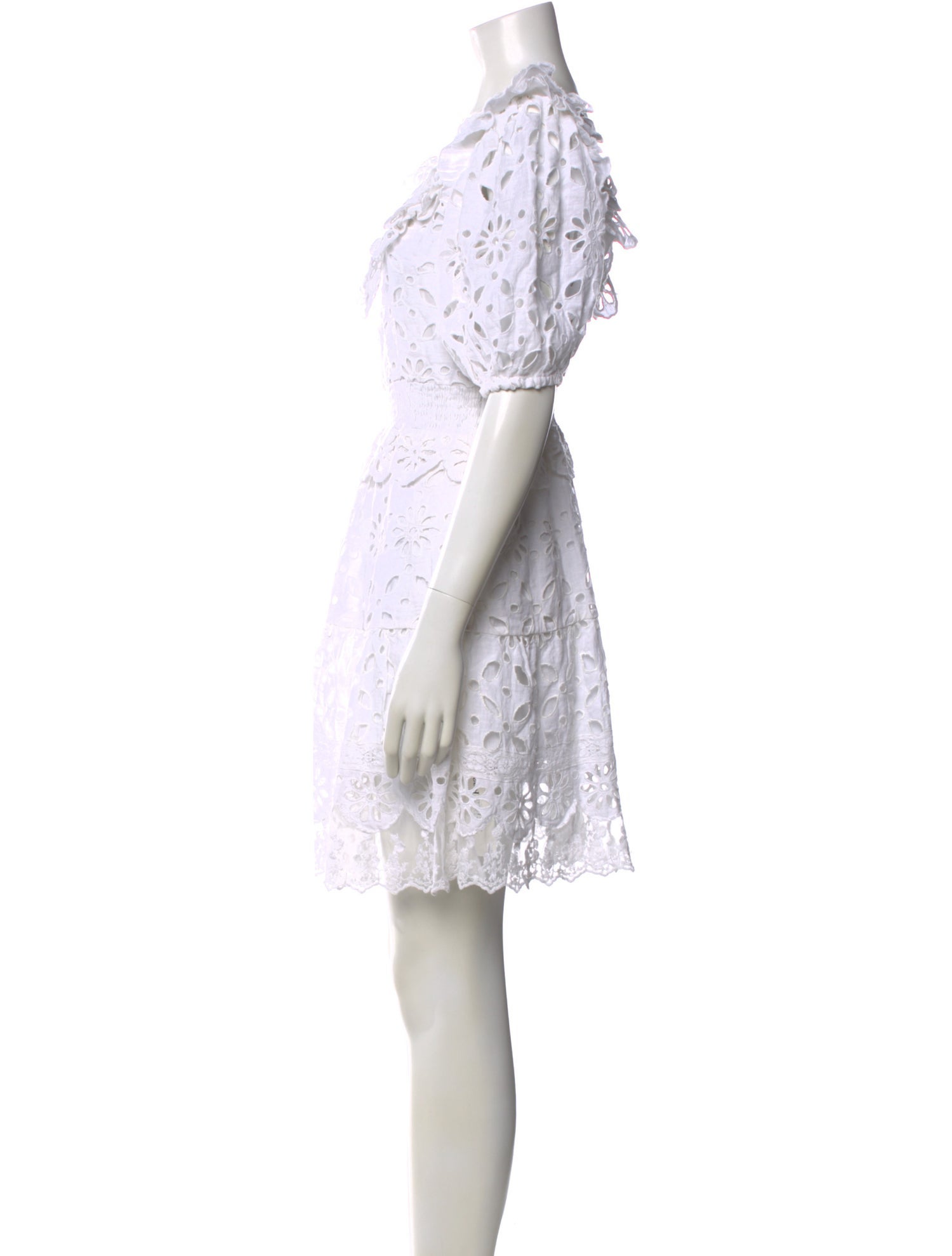 Place Nationale Lace Pattern Mini Dress