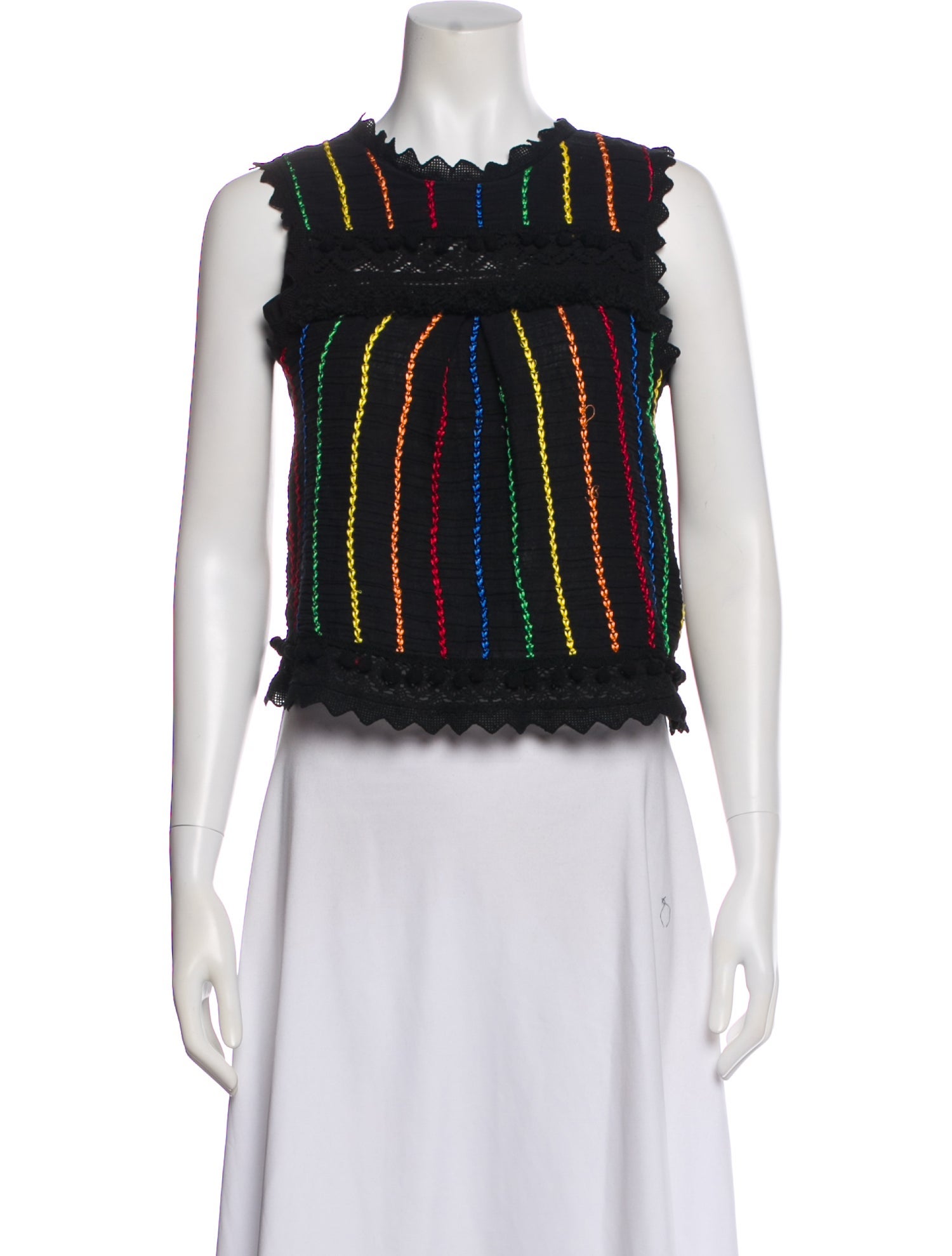 Place Nationale Striped Crew Neck Top