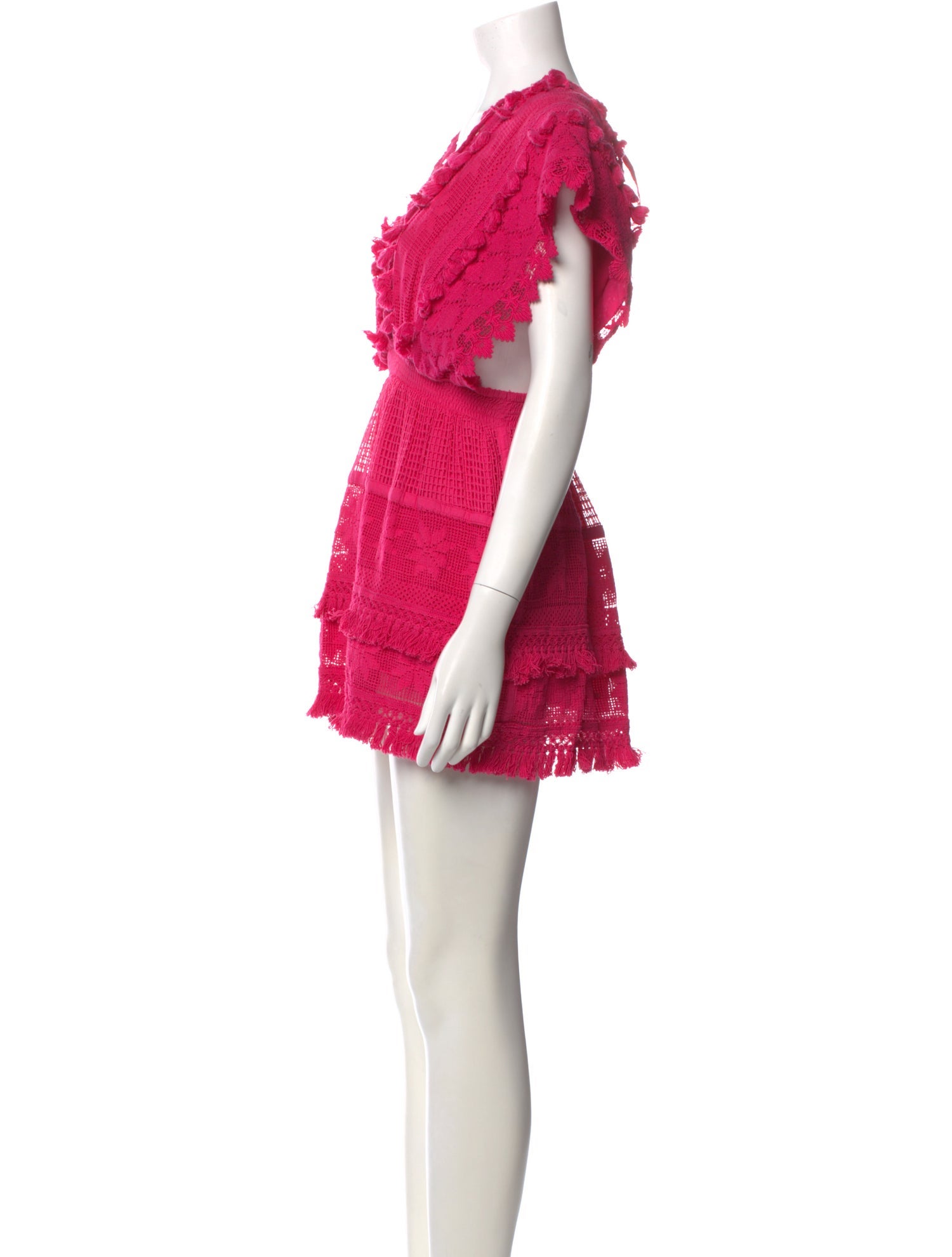 Place Nationale Plunge Neckline Mini Dress