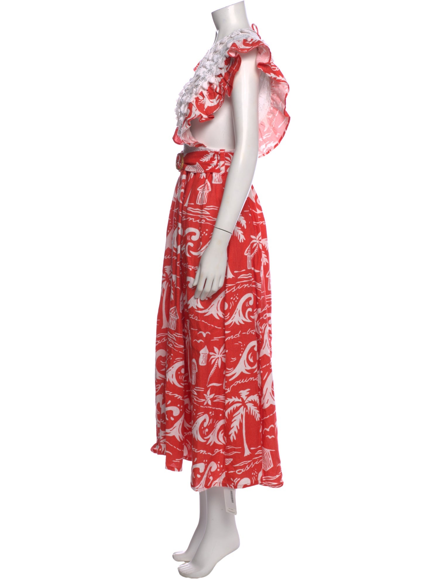Place Nationale Printed Long Dress