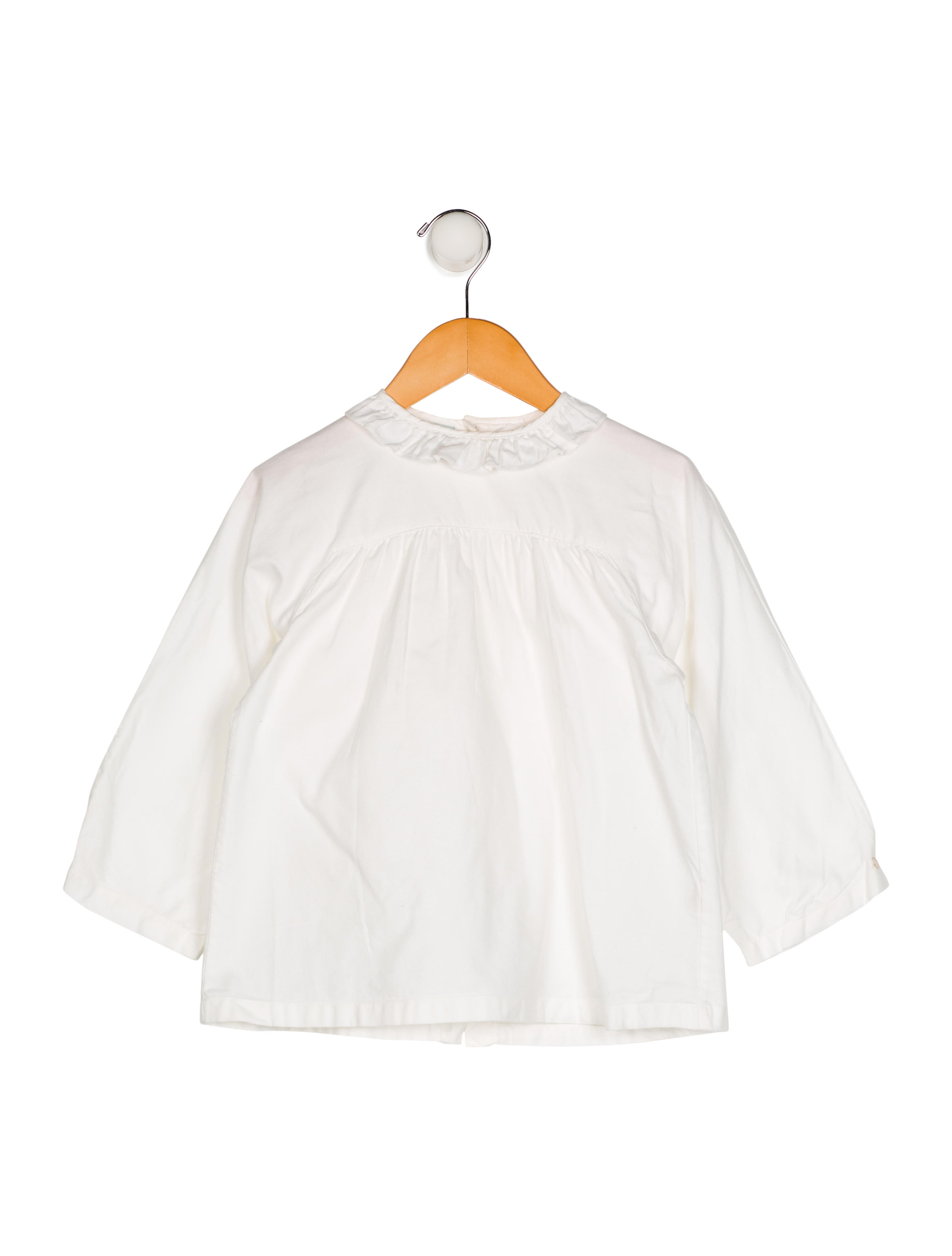 papo danjo girls collared long sleeve blouse
