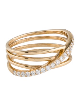 PDPAOLA 14K Lab-Grown Diamond Crossover Ring