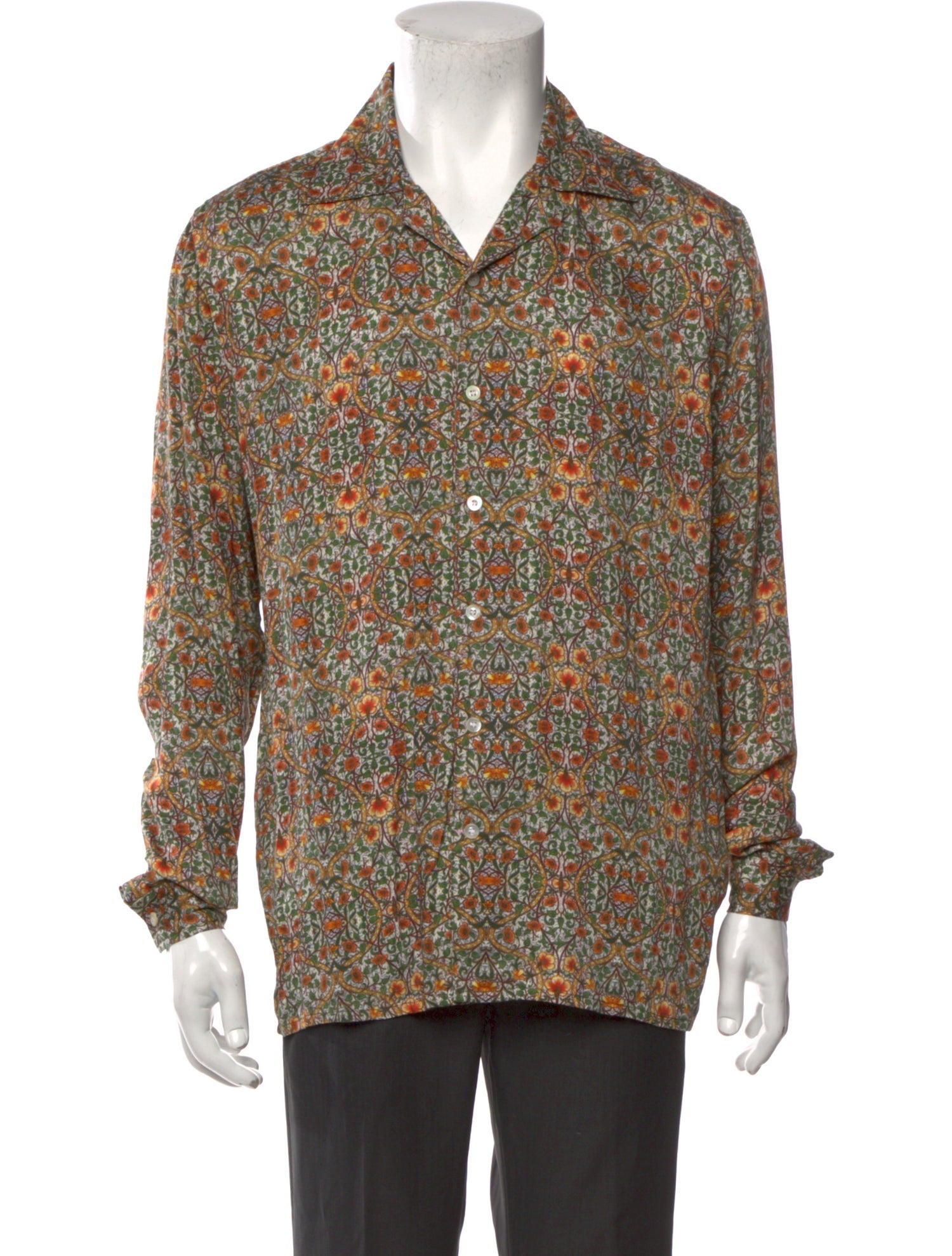 Perte D'ego Floral Print Long Sleeve Shirt